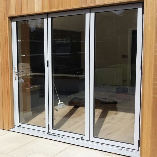 Black Cortizo aluminium 4-panel bifold door