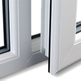 Rehau Total 70 uPVC frame cross-section showing 5-chamber construction