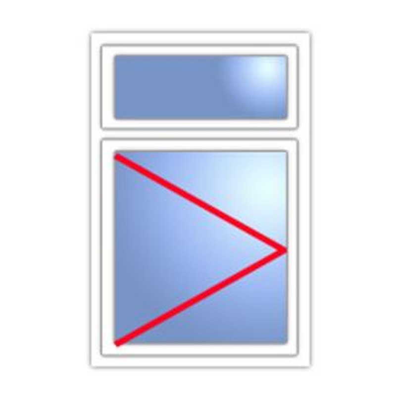 Side Hung with Fixed Transom (Right Hinge)