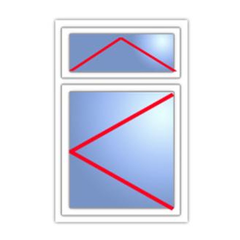 Top Hung Transom over Side Hung (Left Hinge)