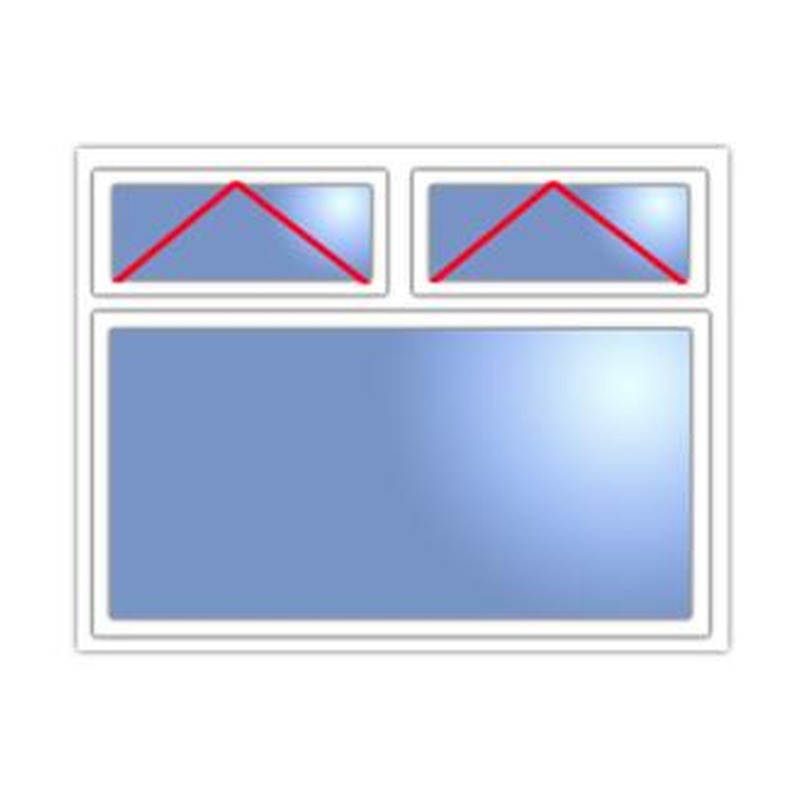 Twin Top Hung Transoms over Fixed