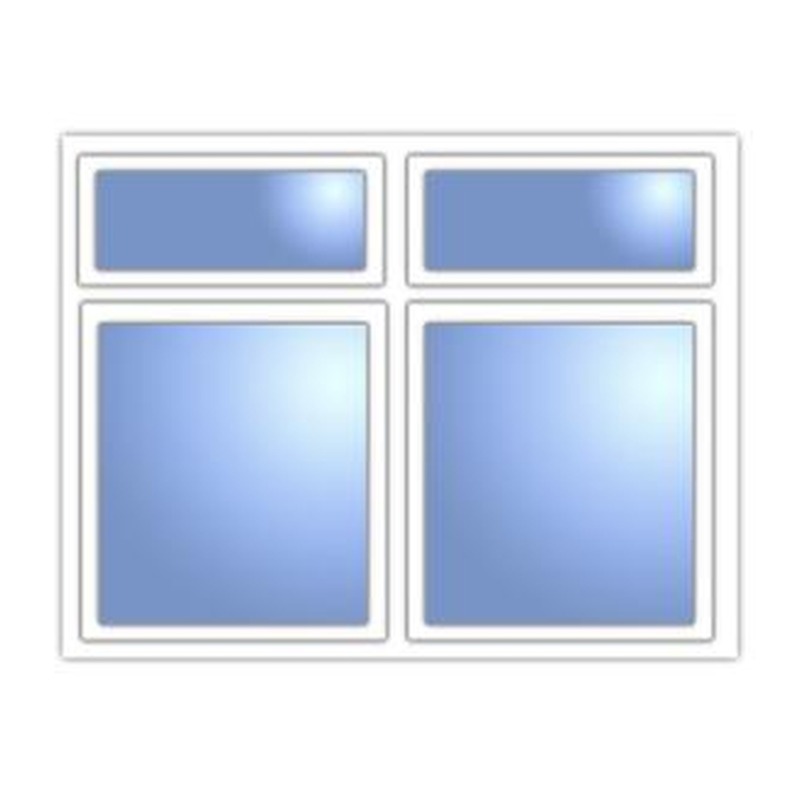 2 Pane Fixed with Fixed Transoms