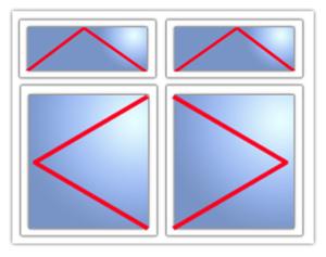2L: 2× TH Transoms + 2× SH Bottoms