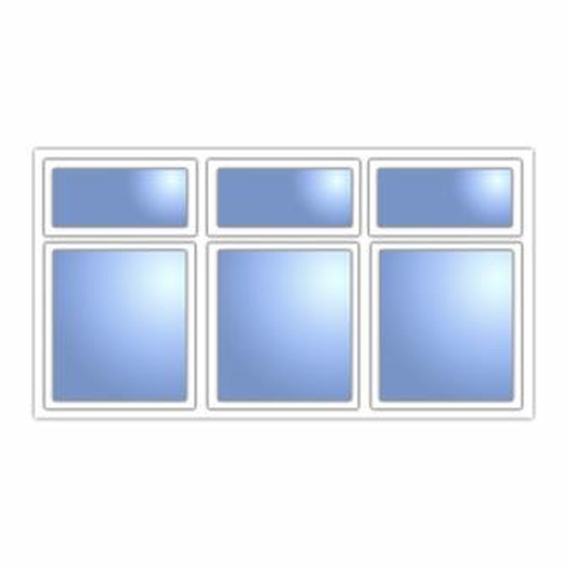 3 Pane Fixed with Fixed Transoms